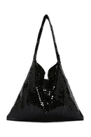 Women's Black Metal Patterned Shoulder Bag | Derimod Women's Black Metal Patterned Shoulder Bag | Derimod