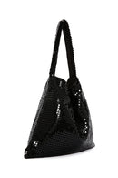 Women's Black Metal Patterned Shoulder Bag | Derimod Women's Black Metal Patterned Shoulder Bag | Derimod