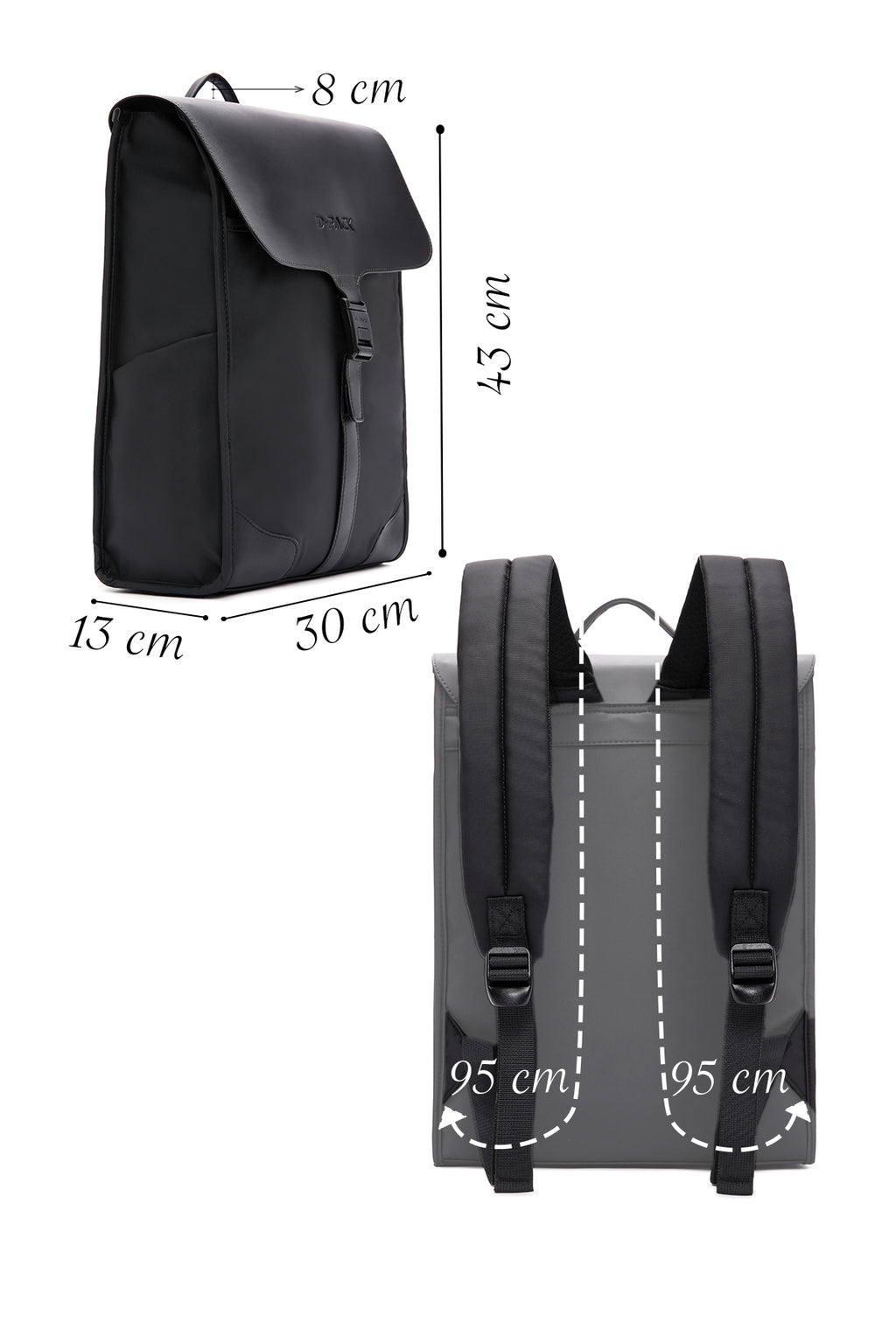 D-Pack Erkek Siyah Kumaş Sırt Çantası