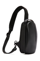 D-Pack Men's Black Technological Hardcase Long Strap Shoulder Bag | Derimod D-Pack Men's Black Technological Hardcase Long Strap Shoulder Bag | Derimod