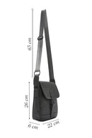 Men's Gray Woven Messenger Bag | Derimod Men's Gray Woven Messenger Bag | Derimod