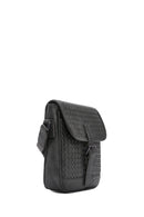 Men's Gray Woven Messenger Bag | Derimod Men's Gray Woven Messenger Bag | Derimod