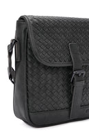 Men's Gray Woven Messenger Bag | Derimod Men's Gray Woven Messenger Bag | Derimod