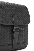 Men's Gray Woven Messenger Bag | Derimod Men's Gray Woven Messenger Bag | Derimod
