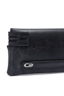 Men's Black Leather Mini Handbag | Derimod Men's Black Leather Mini Handbag | Derimod