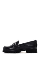 Derimod Gritti Kadın Siyah Deri Klasik Loafer | Derimod Derimod Gritti Kadın Siyah Deri Klasik Loafer | Derimod