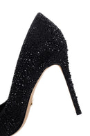Women's Black Leather Thin High Heel Stiletto | Derimod Women's Black Leather Thin High Heel Stiletto | Derimod