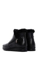 Women's Black Leather Zippered Boots | Derimod Women's Black Leather Zippered Boots | Derimod