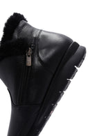 Women's Black Leather Zippered Boots | Derimod Women's Black Leather Zippered Boots | Derimod