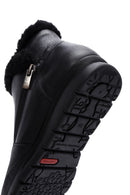 Women's Black Leather Zippered Boots | Derimod Women's Black Leather Zippered Boots | Derimod
