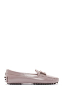 Women's Mink Patent Leather Buckle Loafer | Derimod Women's Mink Patent Leather Buckle Loafer | Derimod
