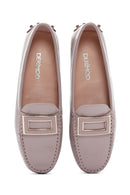 Women's Mink Patent Leather Buckle Loafer | Derimod Women's Mink Patent Leather Buckle Loafer | Derimod