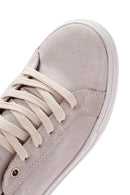 Kadın Bej Süet Deri Kalın Tabanlı Sneaker | Derimod Kadın Bej Süet Deri Kalın Tabanlı Sneaker | Derimod