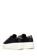 Kadın Siyah Deri Kalın Tabanlı Sneaker | Derimod Kadın Siyah Deri Kalın Tabanlı Sneaker | Derimod