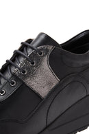 Kadın Siyah Deri Kalın Tabanlı Sneaker | Derimod Kadın Siyah Deri Kalın Tabanlı Sneaker | Derimod