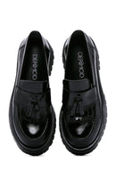 Kadın Siyah Rugan Deri Maskülen Loafer | Derimod Kadın Siyah Rugan Deri Maskülen Loafer | Derimod