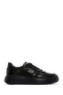 Erkek Siyah Deri Kalın Tabanlı Sneaker | Derimod Erkek Siyah Deri Kalın Tabanlı Sneaker | Derimod