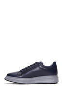 Erkek Lacivert Deri Kalın Tabanlı Sneaker | Derimod Erkek Lacivert Deri Kalın Tabanlı Sneaker | Derimod