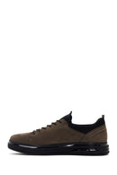 Erkek Haki Nubuk Deri Casual Sneaker | Derimod Erkek Haki Nubuk Deri Casual Sneaker | Derimod