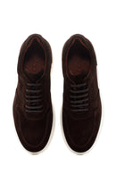 Erkek Kahverengi Kalın Tabanlı Süet Deri Sneaker | Derimod Erkek Kahverengi Kalın Tabanlı Süet Deri Sneaker | Derimod
