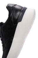 Erkek Siyah Deri Kalın Tabanlı Sneaker | Derimod Erkek Siyah Deri Kalın Tabanlı Sneaker | Derimod