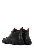 Erkek Haki Kalın Tabanlı Deri Blekli Sneaker Bot | Derimod Erkek Haki Kalın Tabanlı Deri Blekli Sneaker Bot | Derimod