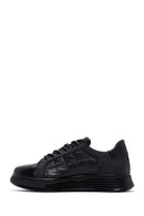 Men's Black Leather Detailed Sneaker | Derimod Men's Black Leather Detailed Sneaker | Derimod