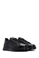 Men's Black Leather Detailed Sneaker | Derimod Men's Black Leather Detailed Sneaker | Derimod