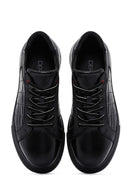 Men's Black Leather Detailed Sneaker | Derimod Men's Black Leather Detailed Sneaker | Derimod