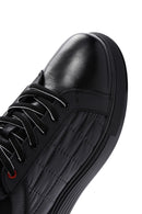Men's Black Leather Detailed Sneaker | Derimod Men's Black Leather Detailed Sneaker | Derimod