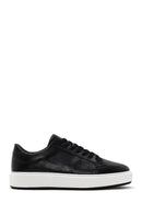 Erkek Siyah Deri Kalın Tabanlı Sneaker | Derimod Erkek Siyah Deri Kalın Tabanlı Sneaker | Derimod