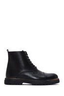 Men's Black Leather Zippered Casual Boots | Derimod Men's Black Leather Zippered Casual Boots | Derimod