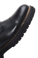 Men's Black Leather Zippered Casual Boots | Derimod Men's Black Leather Zippered Casual Boots | Derimod