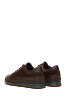 Erkek Kahverengi Deri Casual Sneaker | Derimod Erkek Kahverengi Deri Casual Sneaker | Derimod