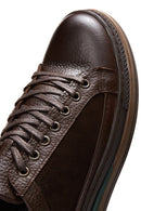 Erkek Kahverengi Deri Casual Sneaker | Derimod Erkek Kahverengi Deri Casual Sneaker | Derimod
