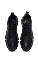 Erkek Siyah Deri Casual Sneaker | Derimod Erkek Siyah Deri Casual Sneaker | Derimod