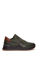 Erkek Yeşil Deri Sneaker | Derimod Erkek Yeşil Deri Sneaker | Derimod