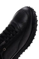 Erkek Siyah Deri Casual Sneaker | Derimod Erkek Siyah Deri Casual Sneaker | Derimod