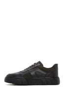 Erkek Yeşil Deri Kalın Tabanlı Sneaker | Derimod Erkek Yeşil Deri Kalın Tabanlı Sneaker | Derimod