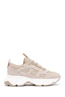 Women's Beige Thick Soled Sneaker | Derimod Women's Beige Thick Soled Sneaker | Derimod