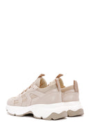 Women's Beige Thick Soled Sneaker | Derimod Women's Beige Thick Soled Sneaker | Derimod