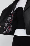 New Look Kadın Siyah Biker Deri Ceket | Derimod New Look Kadın Siyah Biker Deri Ceket | Derimod