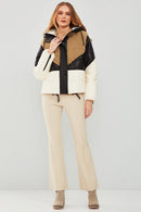 Monterosa Women's Multicolored Hooded Teddy Coat | Derimod Monterosa Women's Multicolored Hooded Teddy Coat | Derimod