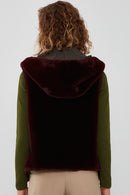 Celine Women's Green Hooded Fur Parka | Derimod Celine Women's Green Hooded Fur Parka | Derimod