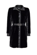 Afrodite Women's Black Teddy Coat | Derimod Afrodite Women's Black Teddy Coat | Derimod