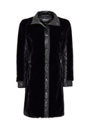 Afrodite Women's Black Teddy Coat | Derimod Afrodite Women's Black Teddy Coat | Derimod