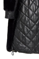 Afrodite Women's Black Teddy Coat | Derimod Afrodite Women's Black Teddy Coat | Derimod