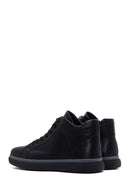 Men's Black Leather Zippered Sports Boots | Derimod Men's Black Leather Zippered Sports Boots | Derimod