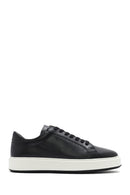 Men's Black Thick Sole Lace Up Leather Sneaker | Derimod Men's Black Thick Sole Lace Up Leather Sneaker | Derimod