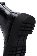 Women's Black Patent Leather Boots | Derimod Women's Black Patent Leather Boots | Derimod